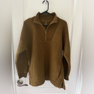 Aerie Comfy Sherpa Quarter Zip - worn once